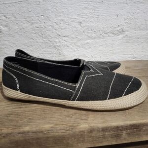 Black Canvas Espadrille‎ Flats